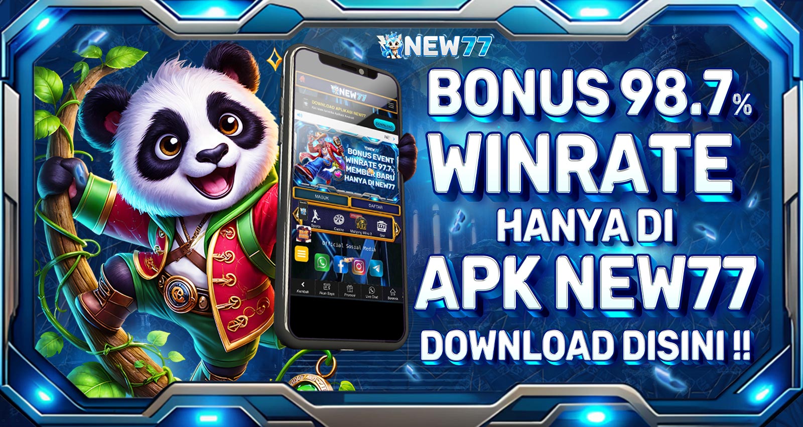 BONUS WINRATE LEWAT APK NEW77